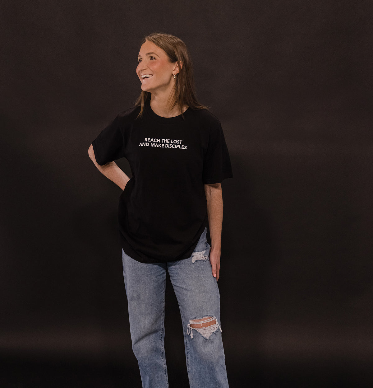Women's Reach the Lost Black Tee image 0