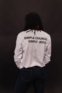 Women's LH Simply Jesus White LS Tee image 1